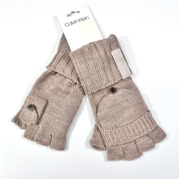 Calvin Klein Accessories - 🎊HP🎊 NWT - Calvin Klein - Convertible Fingerless Gloves w/ Mitten Flap Cover